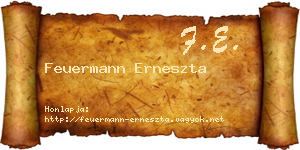 Feuermann Erneszta névjegykártya